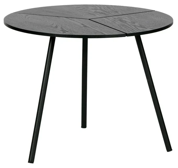 Măsuță auxiliară WOOOD Rodi, ⌀ 48 cm, negru
