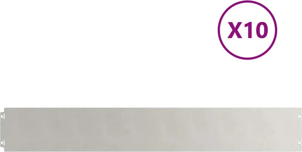 vidaXL Borduri de gazon 10 buc 15x103 cm Oțel inoxidabil