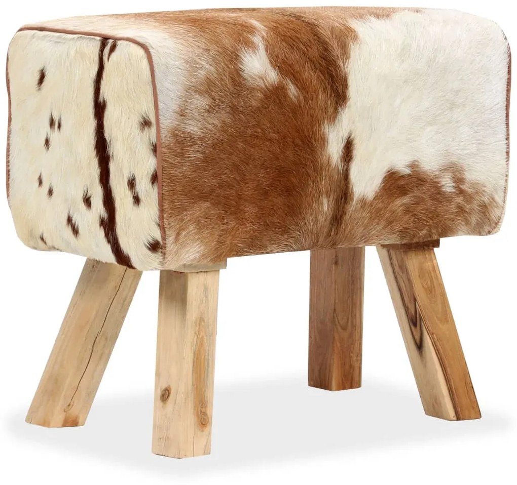 244754 vidaXL Taburet, 60x30x50 cm, piele naturală de capră