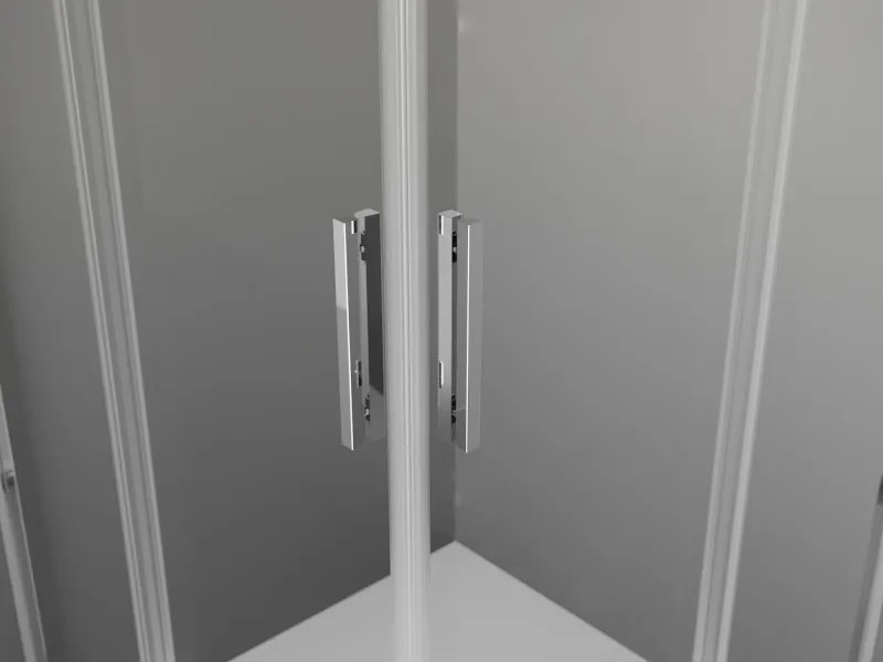 Mexen Exo-S Duo cabină de duș pătrată glisantă 90 x 90 cm, transparentă, crom - 8111-090-090-01-00