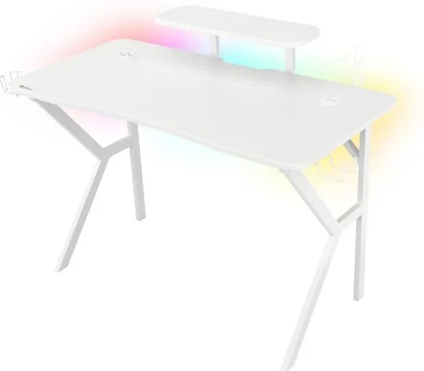 Birou gaming Genesis Holm 320 RGB alb