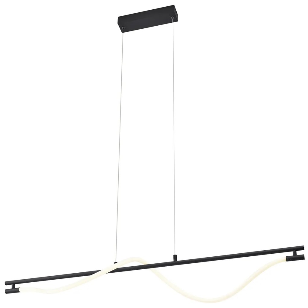 Suspensie modernă neagră cu LED integrat, dimabilă în 3 trepte - Twirl