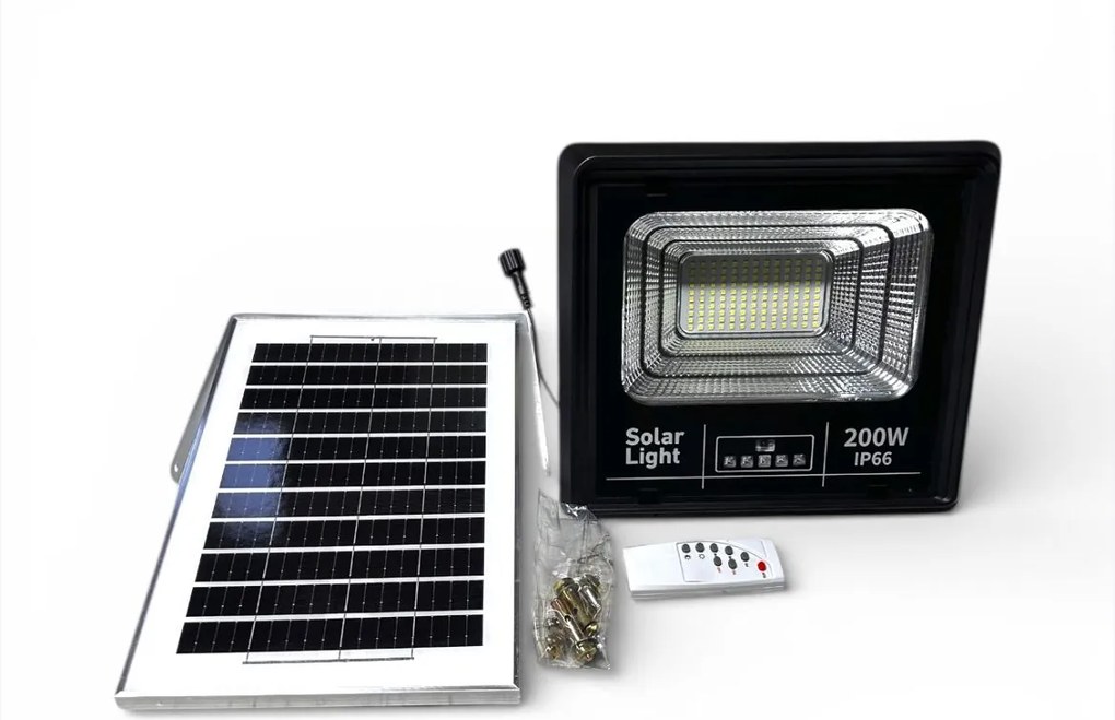 Proiector Solar 200w IP 66 cu panou solar