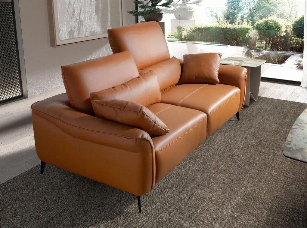 Canapea design LUX 3 locuri Brown Leather