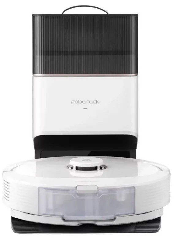 Robot aspirator Roborock Q8 max+ Q8MP02-00, 59W, Wi-Fi, Control vocal, 5500 Pa, Curatare uscata si umeda, Autonomie pana la 240 min, Alb/Negru