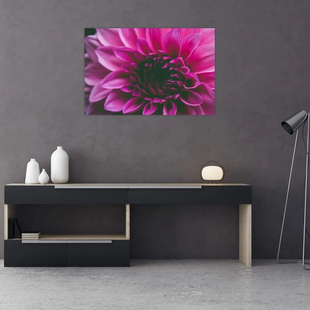 Tablou cu floarea roz (90x60 cm)