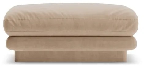 Taburet bej cu tapițerie din catifea Torino – Micadoni