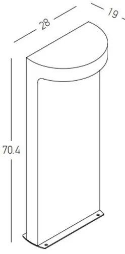 Stalp LED din beton pentru iluminat exterior decorativ IP65 Molly I