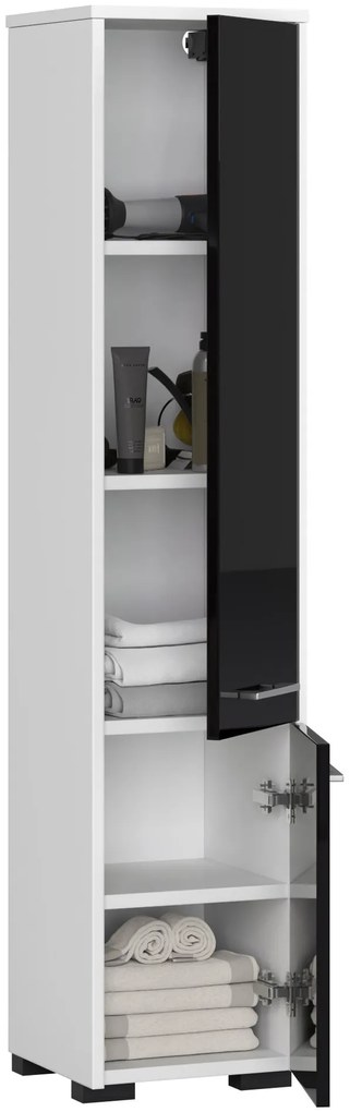 Dulap de baie Farid TYP4 (Negru lucios). 1069850