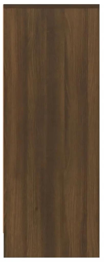 Pantofar, stejar maro, 60x35x92 cm, lemn prelucrat 1, Stejar brun