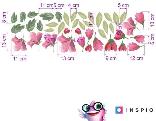 INSPIO Stickere Perete - Flori Roz