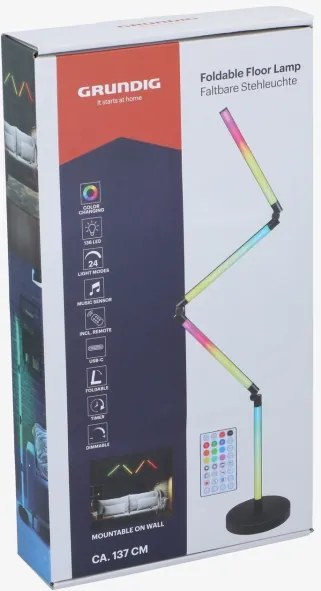 Grundig - Lampă de podea LED RGB reglabilă, 2-în-1, LED/230V, cu telecomandă