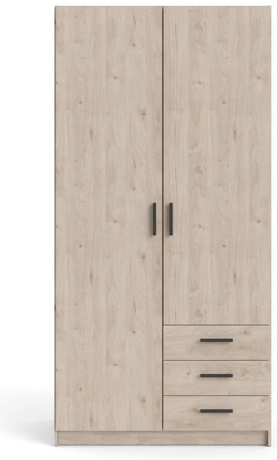 Șifonier în culoare naturală cu aspect de lemn de stejar 99x200 cm Sprint – Tvilum