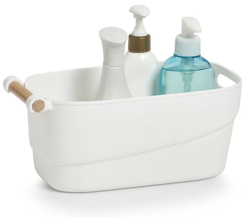 Organizator pentru accesorii de baie, 27 x 14,5 x 12 cm, alb, ZELLER