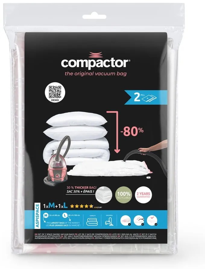 Saci de vidat 2 buc. Premium Valve M/L – Compactor