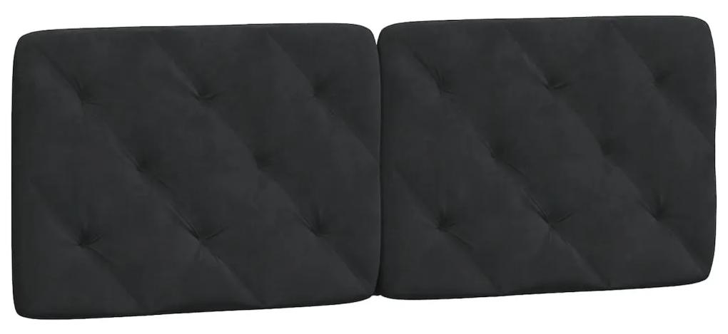 374722 vidaXL Pernă tăblie de pat, negru, 120 cm, catifea