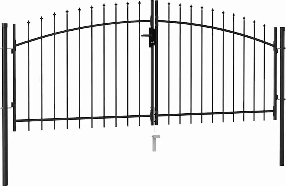 vidaXL Poartă de gard Woerden Ușă dublă cu vârf cu țepi 299,5x174,5 cm