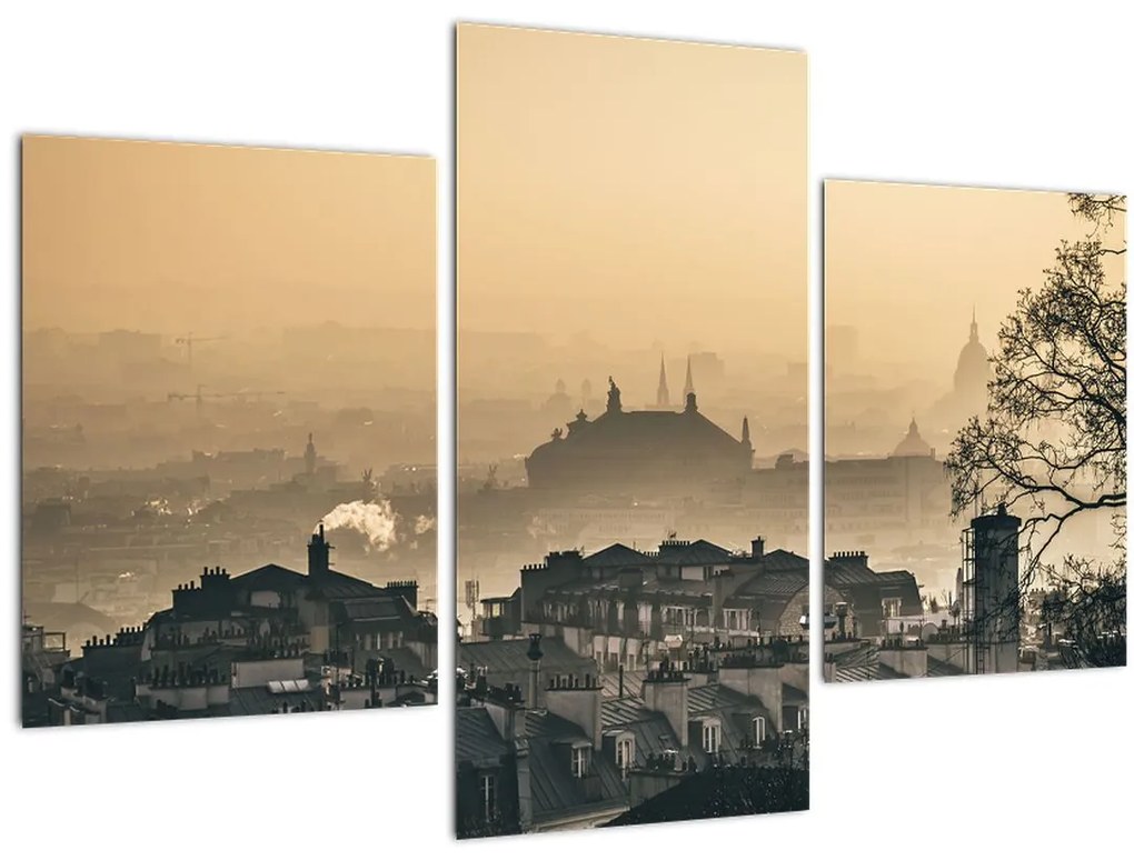 Tablou - Orașul în ceață (90x60 cm)