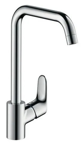 Baterie bucatarie Hansgrohe Focus cu pipa rotativa crom