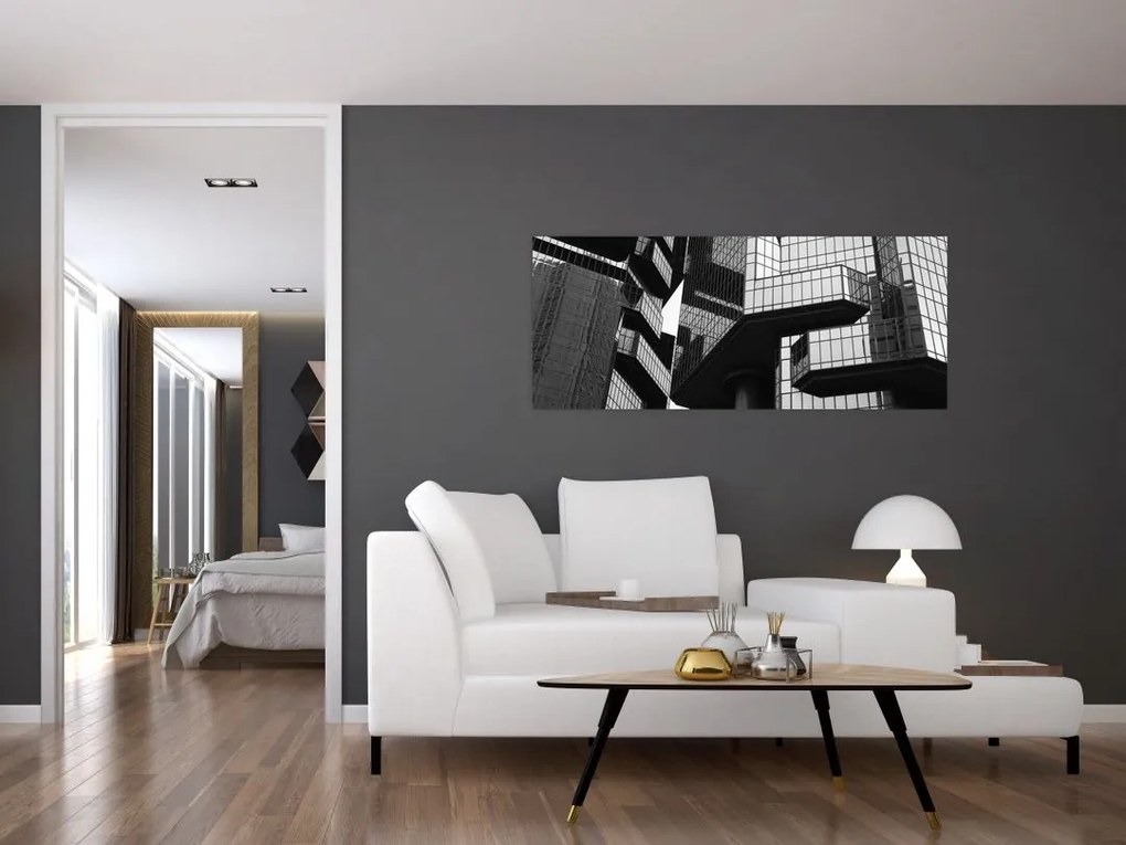 Tablou - Cladiri de sticlă (120x50 cm)