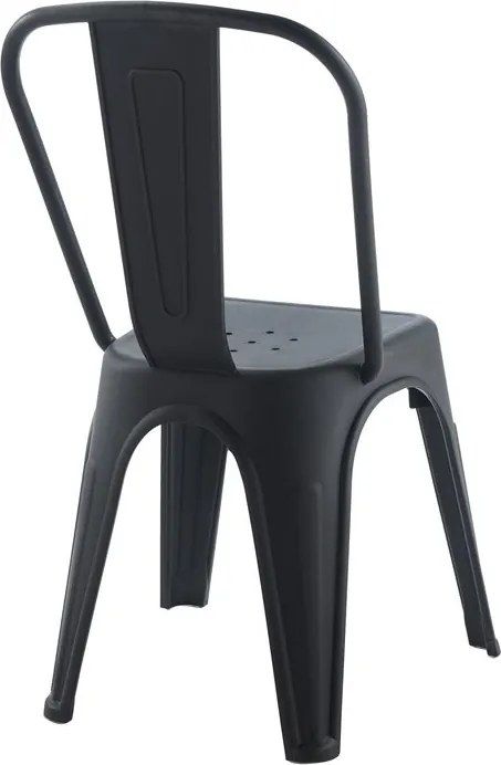 Scaun de exterior design industrial Loft negru