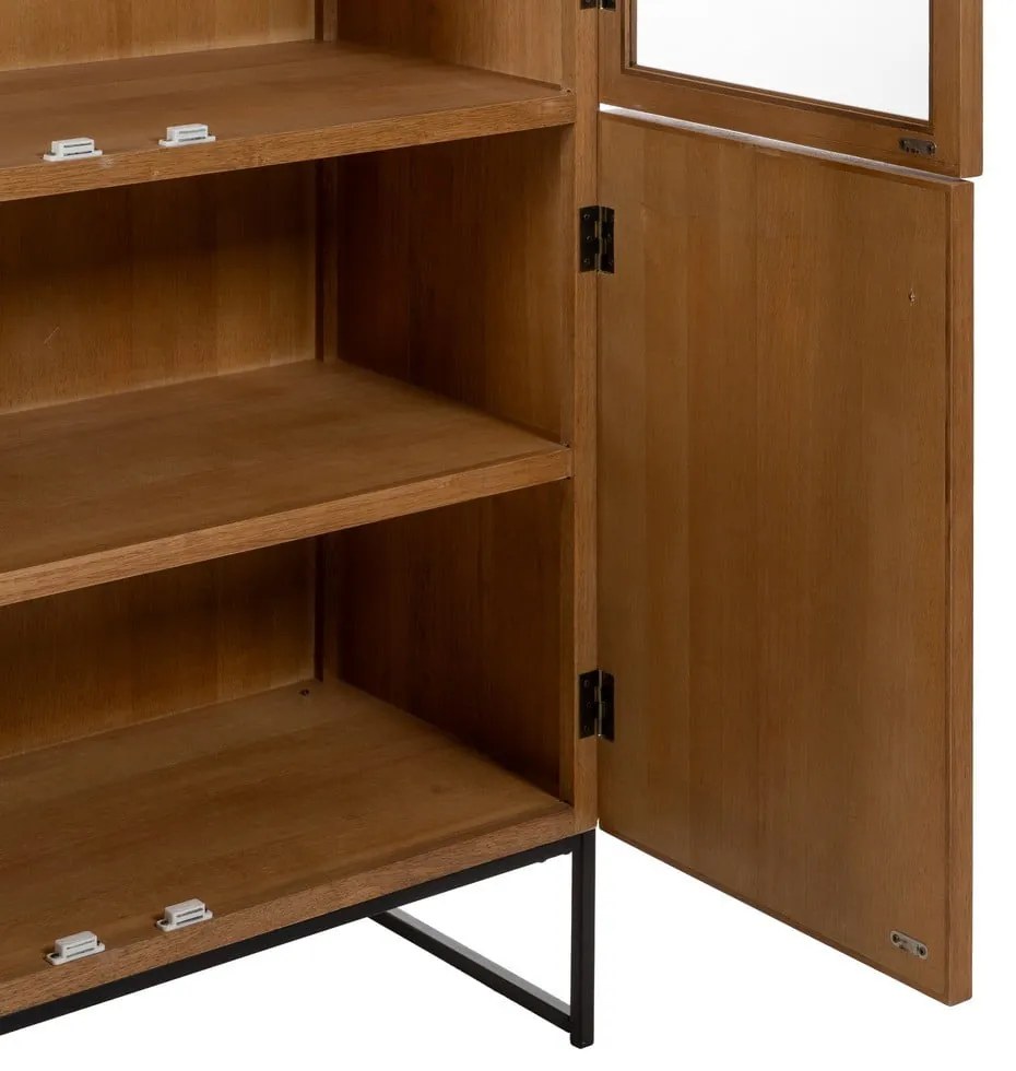 Vitrină în culoare naturală cu aspect de lemn de frasin 84,5x198 cm – Ixia