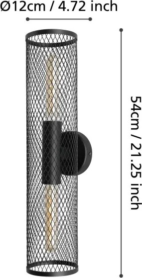Aplică REDCLIFFE 2xE27/40W/230V Eglo 43535