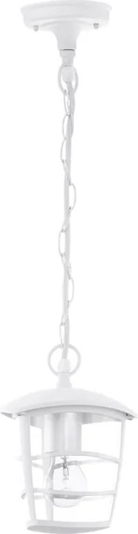 Pendul Eglo Classic Aloria 1x60W, 17x17x68.5cm, aluminiu-plastic, alb