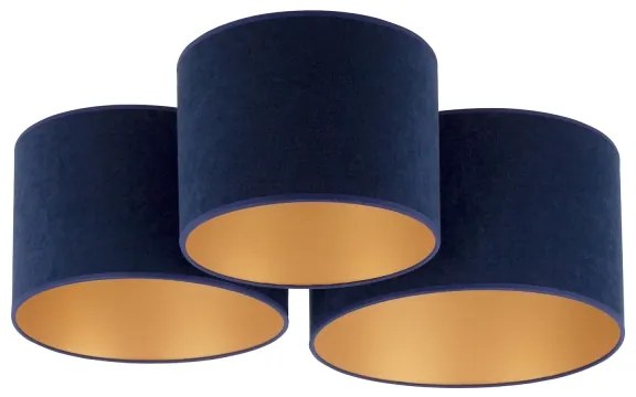 Duolla - Plafonieră ROLLER TRIO 3xE27/60W/230V albastru