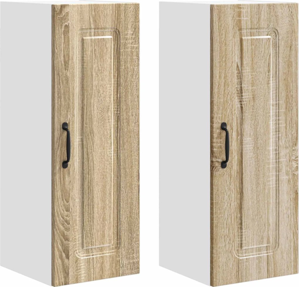 vidaXL Dulap de bucătărie Kalmar 2 pcs Stejar Sonoma 30 x 31 x 80 cm