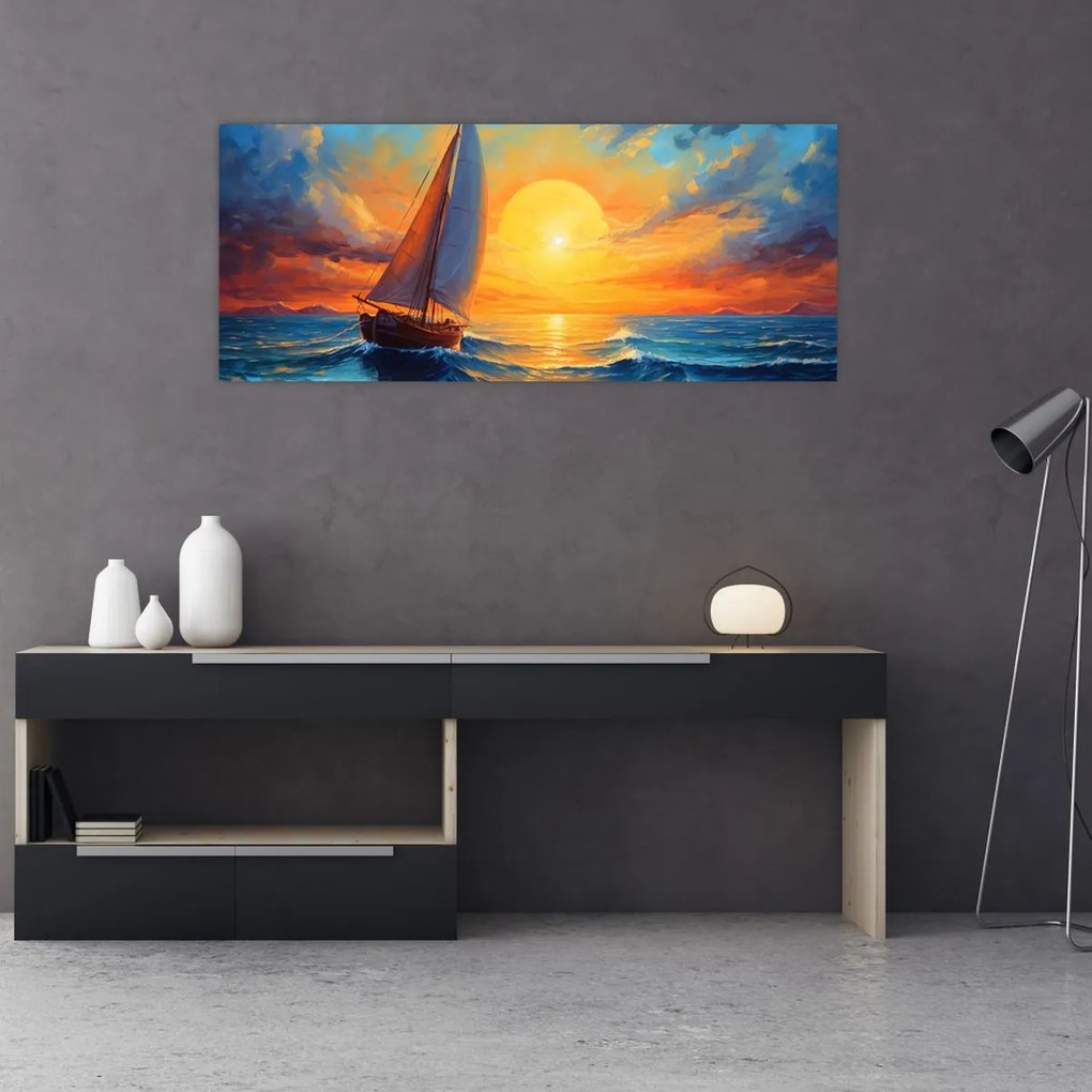 Tablou - Sailboats (120x50 cm)