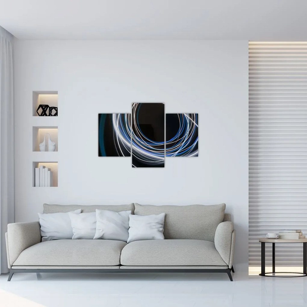 Tabloul cu linii albastre (90x60 cm)