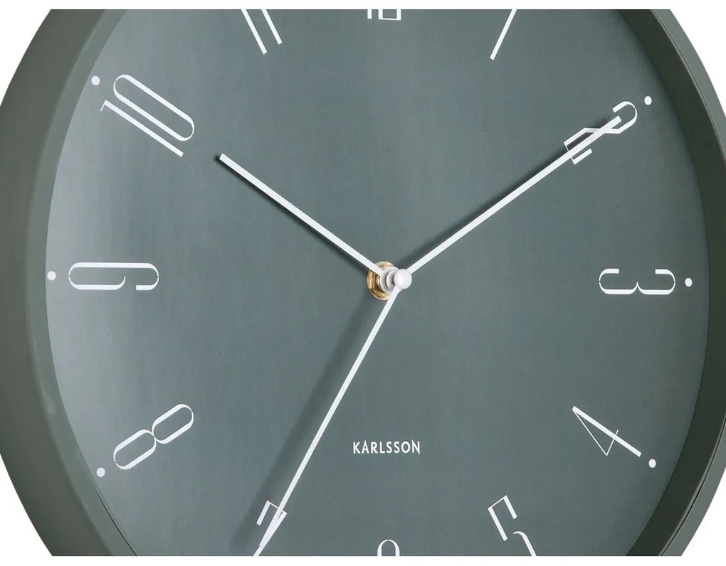 Karlsson 5988GR ceas de perete design, gri,diametru 30 cm
