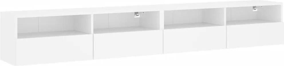 vidaXL Dulapuri TV de perete 2 buc. alb 100x30x30 cm lemn compozit