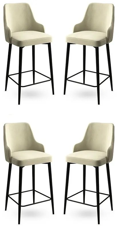 Set de scaune de bar Enox Cream, 4 buc.