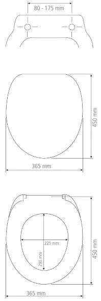 WENKO Capac WC 23533100-WC, 36,5 x 45 cm, capacitate 300/350 KG, multicolor/argintiu