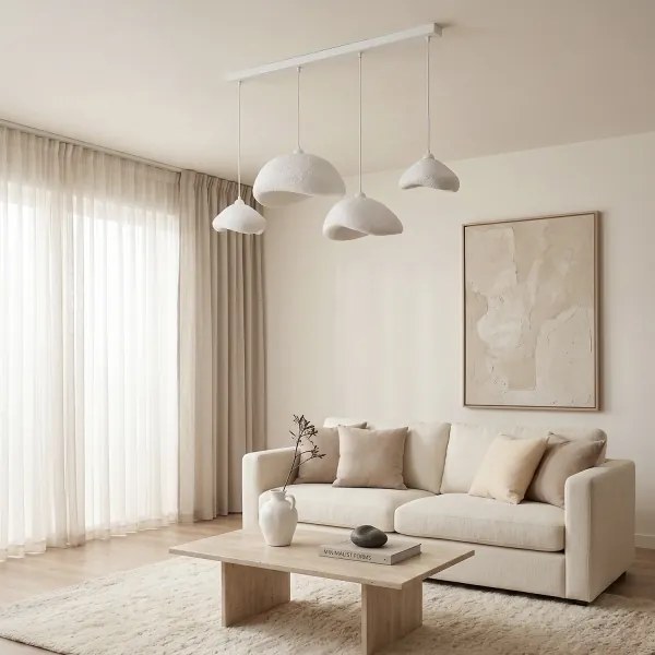 BRILAGI - Lustră suspendată pe cablu WABI SABI 4xE27/40W/230V albă
