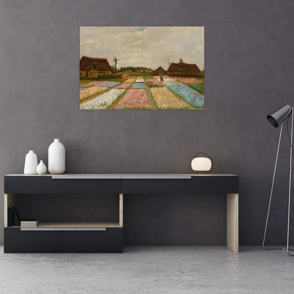 Tablou - Vincent van Gogh, Flower Beds in Holland, reproducere (90x60 cm)