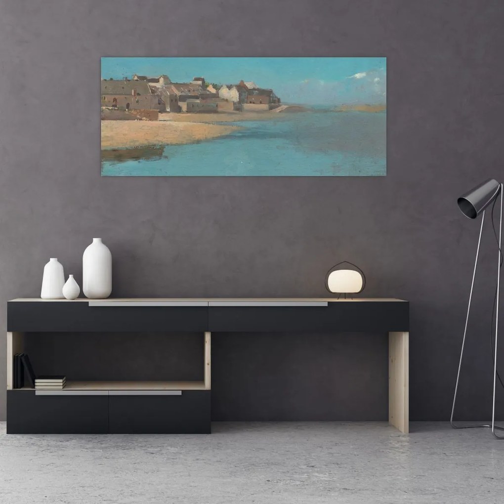 Tablou - Odilon Redon, Village by the Sea in Brittany, reproducere (120x50 cm)