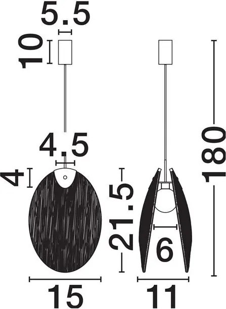 Pendul LED design decorativ SHELINA 15