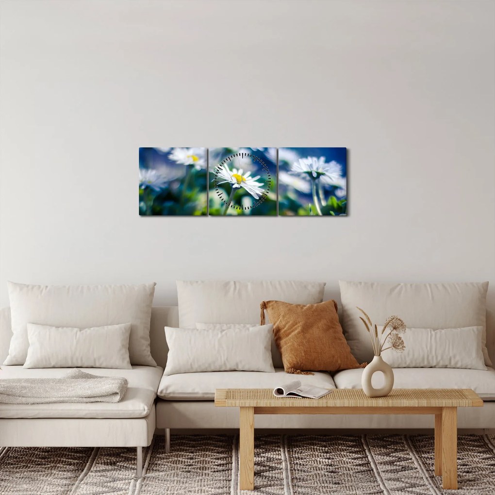 Tablou - Margarete (cu ceas) (90x30 cm)