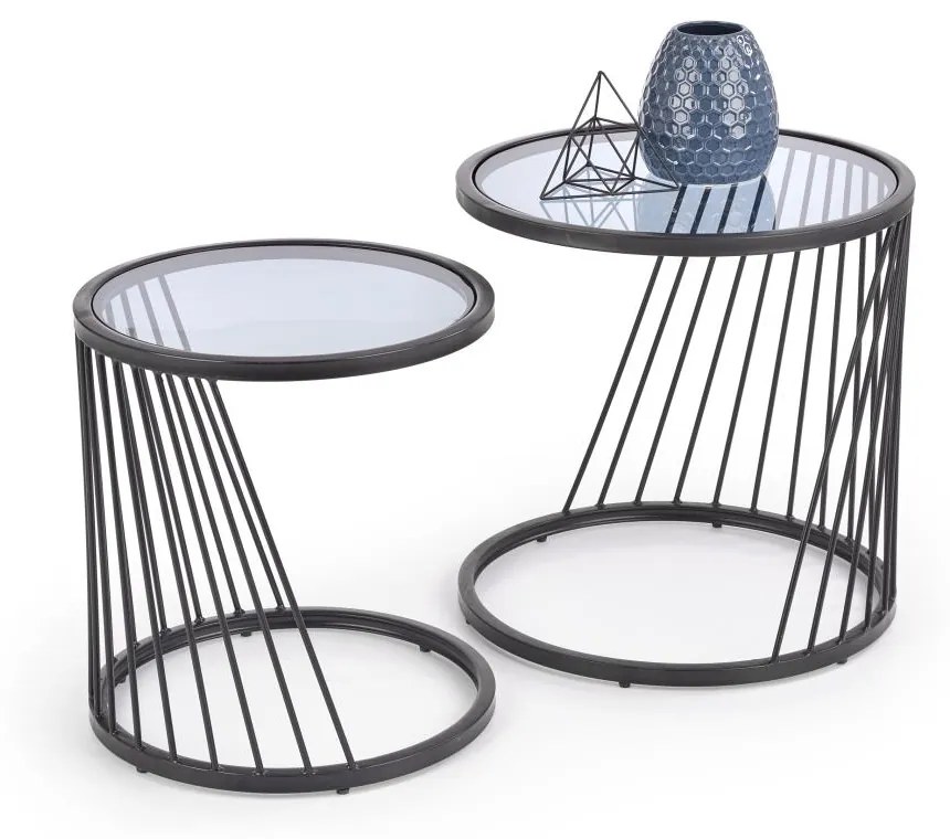 Masa de cafea Antilla, transparenta/neagra