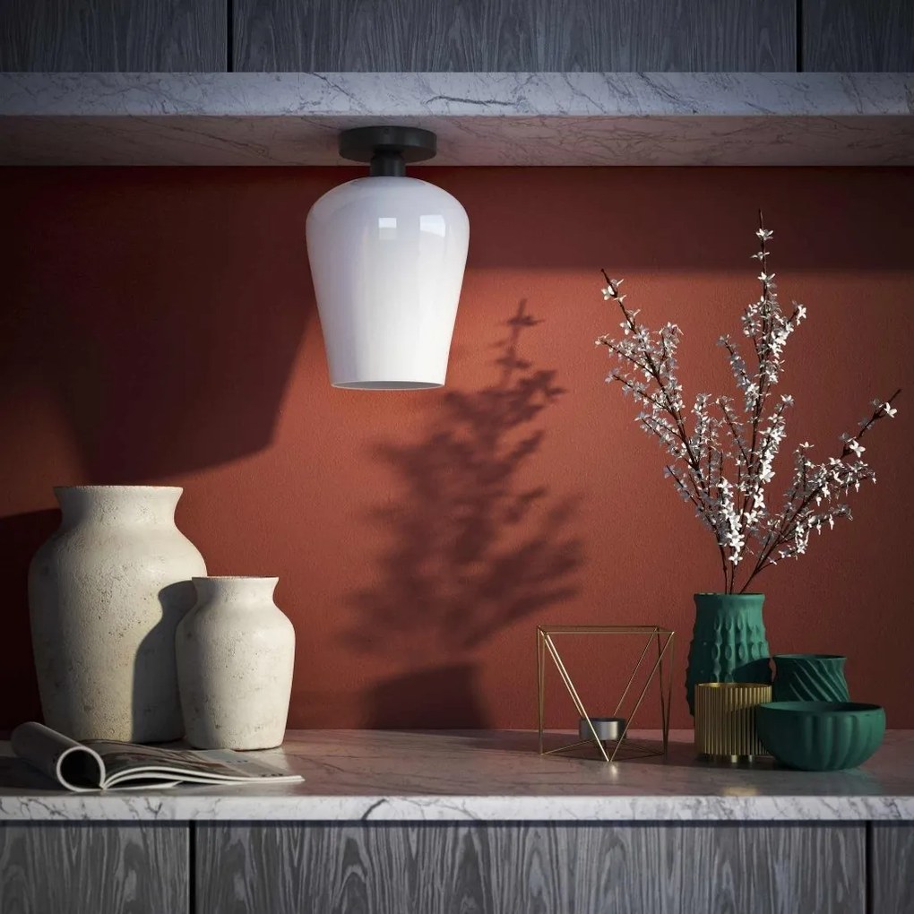 Plafoniera design italian din alama si sticla Talis