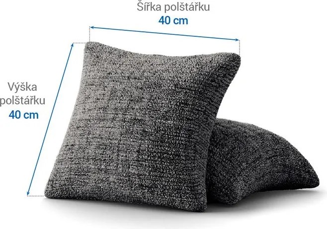 Gaico Huse bielastice VITTORIA gri feţe de pernă 2 buc (40 x 40 cm)