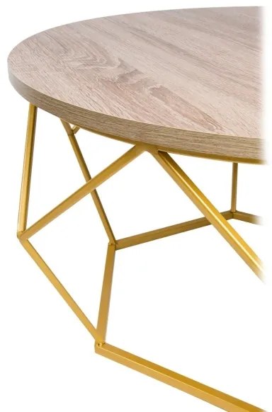 Măsuță de cafea DIAMOND 40x70 cm aurie/maro