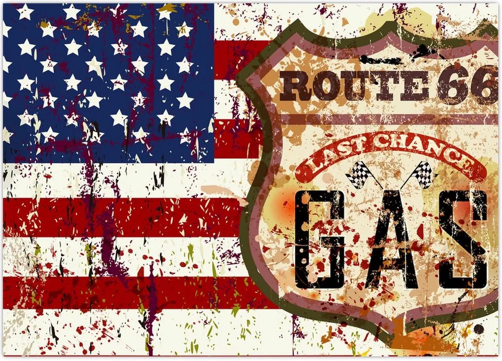 Tablou - Vintage steag (70x50 cm)