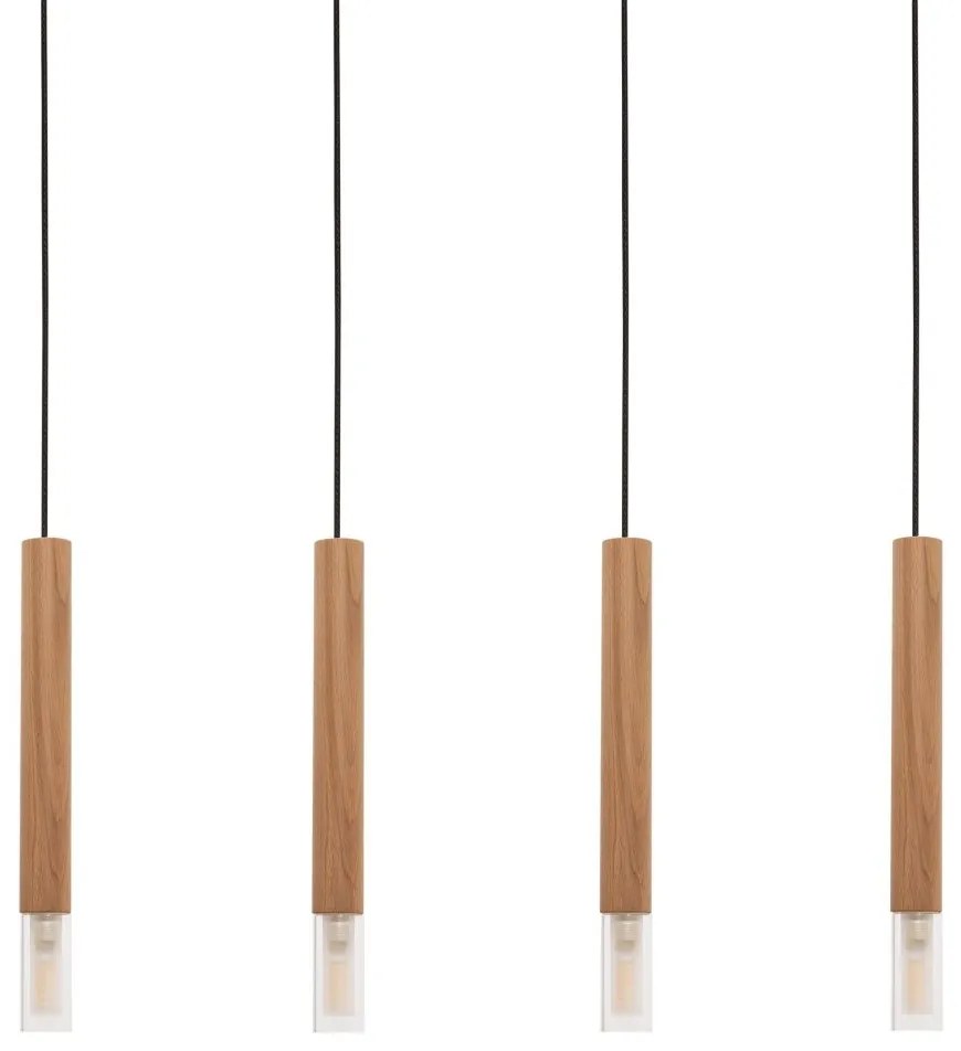 Lustra cu 4 Pendule lemn design natural MADERA