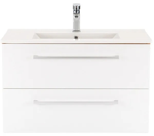 Dulap inferior Vario Clam 80 cu lavoar stejar-alb