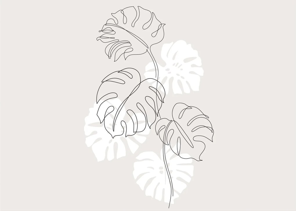 Tablou - Linia de artă monstera N⁰3 (70x50 cm)