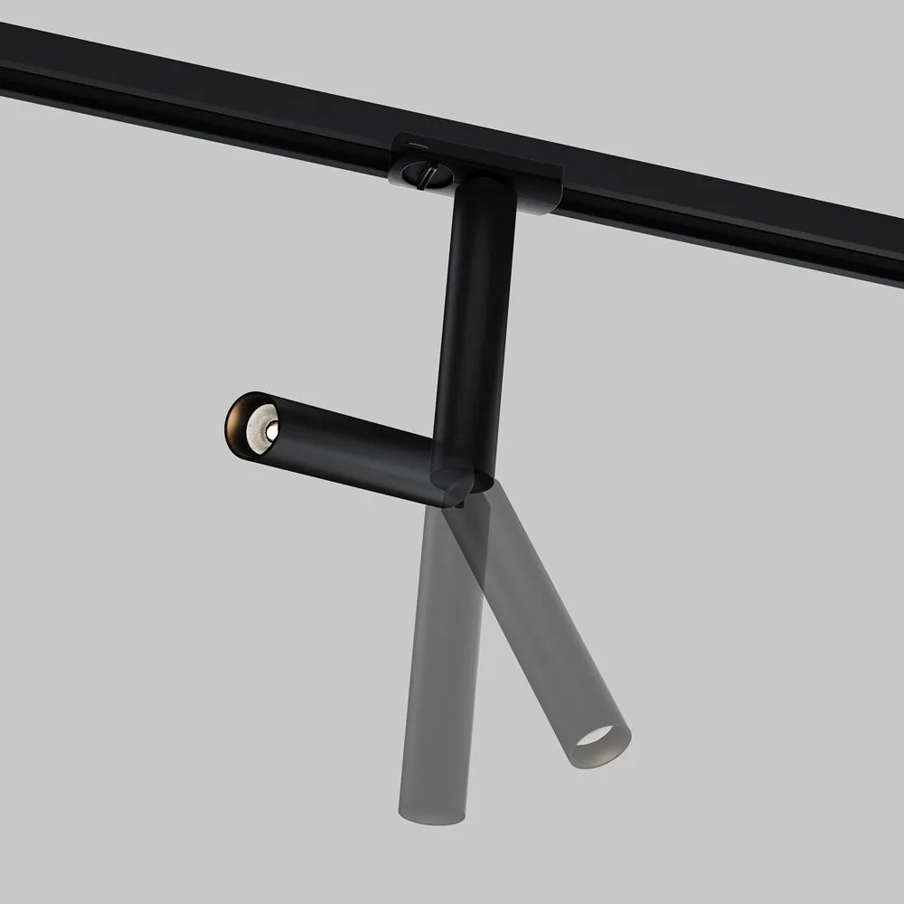 Spot LED, accesoriu pentru sinele monofazate Unity, Dual negru